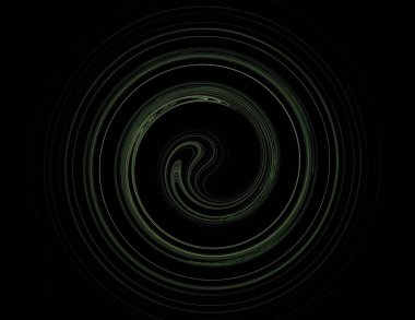 Siyah Renk Üzerine Bir Dijital Fraktal Resmi