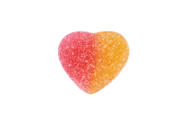 Jalea Frutas Con Forma Corazón Aislada —  Fotos de Stock