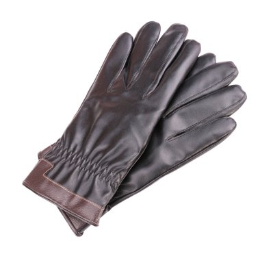 Deri eldivenler kuru güneşli bir günde izole edilmiş.