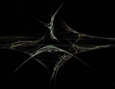 Siyah Renk Üzerine Bir Dijital Fraktal Resmi