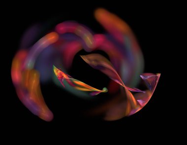 Siyah Renk Üzerine Bir Dijital Fraktal Resmi