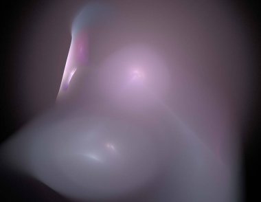 Siyah Renk Üzerine Bir Dijital Fraktal Resmi