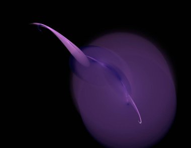 Siyah Renk Üzerine Bir Dijital Fraktal Resmi