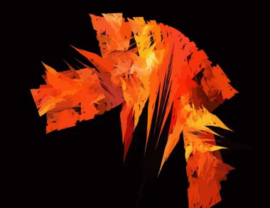 Dijital fraktal ile çok renkli bir çizimi