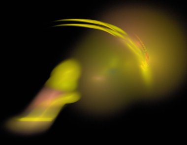 Siyah Renk Üzerine Bir Dijital Fraktal Resmi