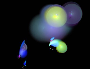 Siyah Renk Üzerine Bir Dijital Fraktal Resmi