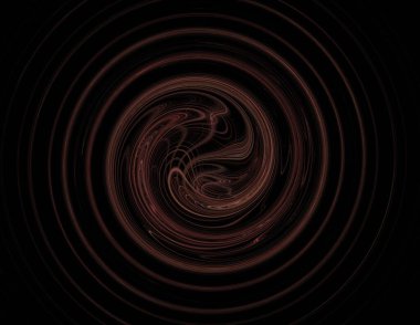 Siyah Renk Üzerine Bir Dijital Fraktal Resmi