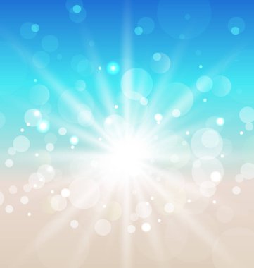 yaz plaj arka plan ışığı ile