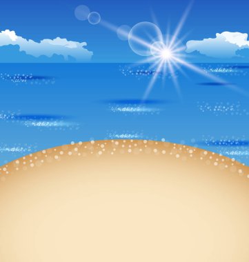 güzel yaz kartpostal plajı ile