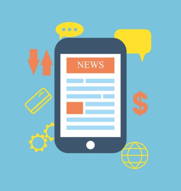 Küresel haber bilgi iş onli simgesi kavramı sembol telefon