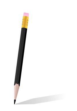 Tek siyah kalem gerçekçi çizimi