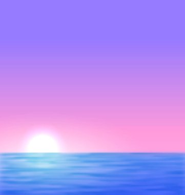 Arka plan ile gündoğumu deniz güneş