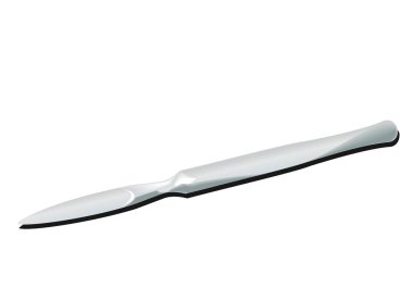 Beyaz bir arka plan üzerinde izole gerçekçi neşter