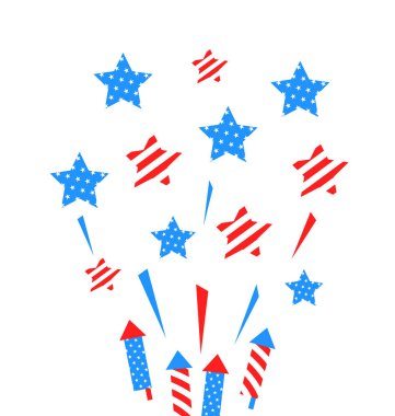 ABD arka plan roketler ve yıldız