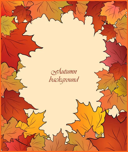 Autumn card with maple — Stock Photo, Image