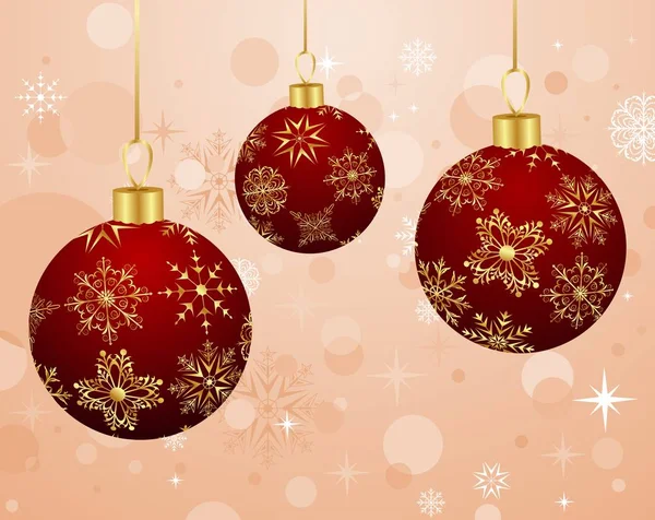 Sfondo di Natale con palle set — Foto Stock