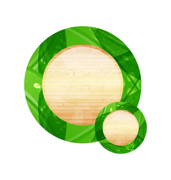 Eco friendly trä ikonen för webbdesign — Stockfoto
