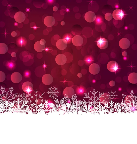 Weihnachten glühenden Hintergrund mit Schneeflocken — Stockfoto
