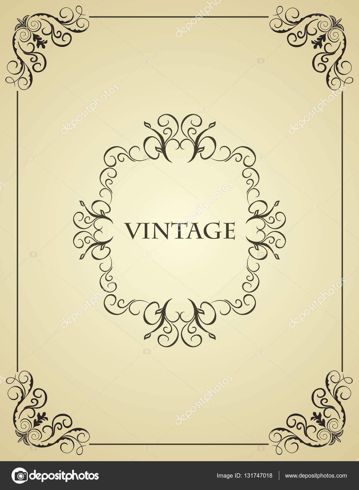 Illustration vintage background card for design — Stock Photo