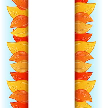 Renkli yaprakları ile soyut sonbahar davet