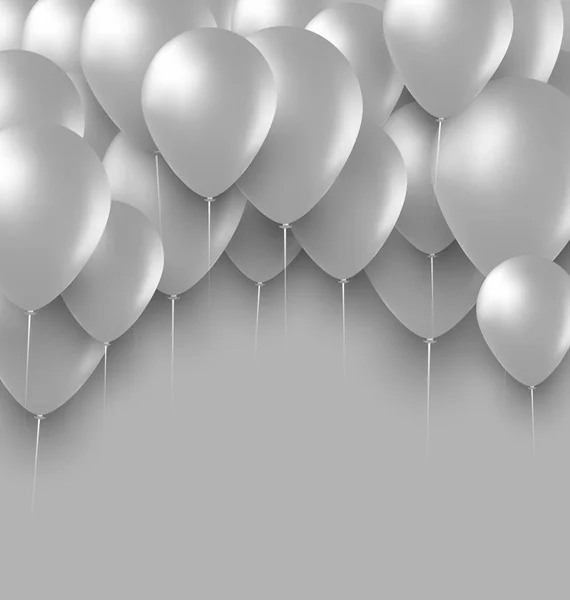 Holiday bakgrund med vita ballonger — Stockfoto