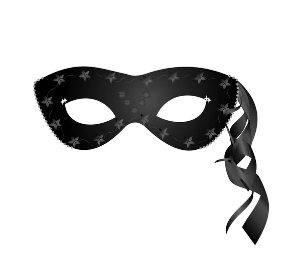 Realistische zwarte carnaval masker — Stockfoto