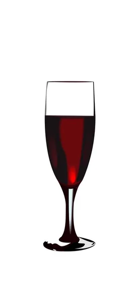 Kieliszek czerwonego wina, odizolowanych na białym tle — Zdjęcie stockowe
