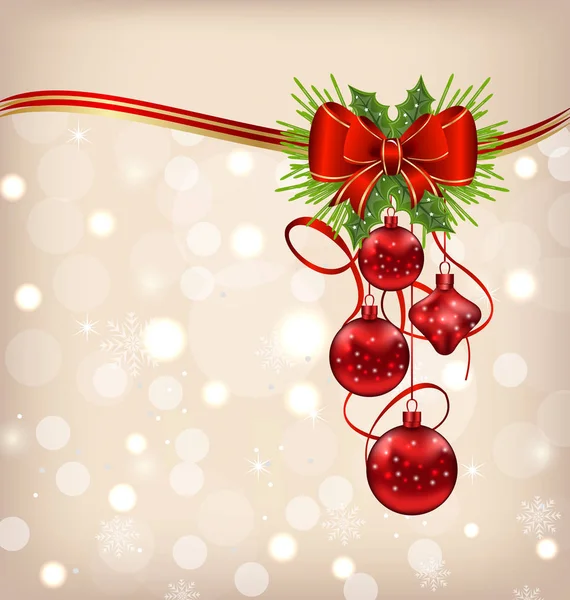 Elegantní balení s vánoční koule — Stock fotografie
