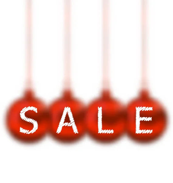 Christmas balls with lettering sale — Stock Photo, Image