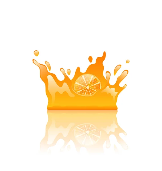 Апельсиновая сочная корона — стоковое фото