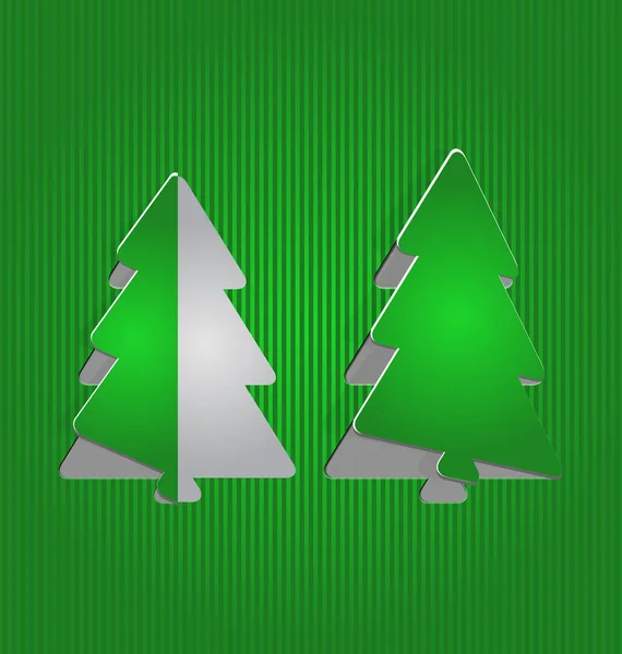 Knipsel papier kerstboom, minimale achtergrond — Stockfoto