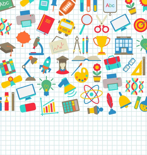 School Wallpaper with Place for Your Text — Stock Photo, Image