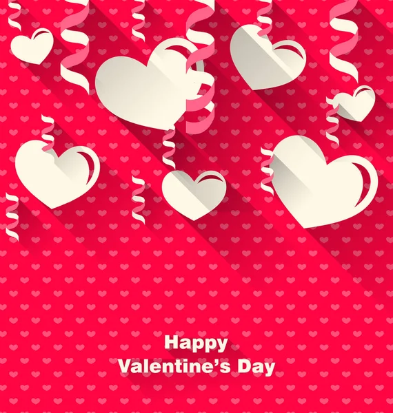Valentinstag Hintergrund mit Papier Herzen — Stockfoto