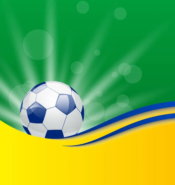 Football card in Brazil flag colors — Stock Photo, Image