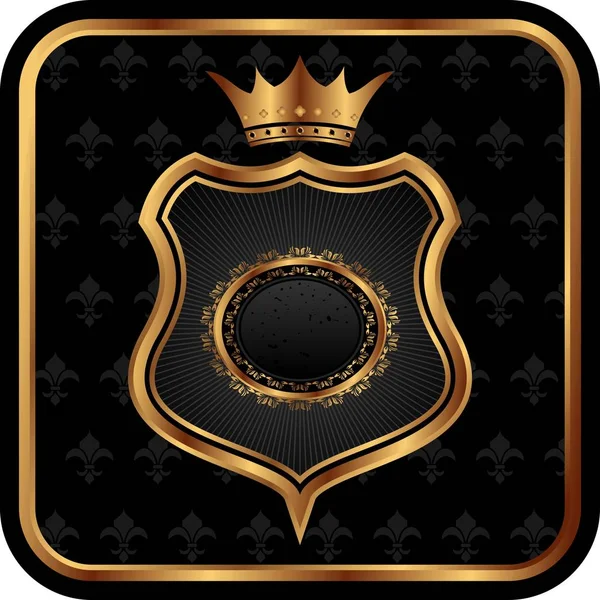 Elegantní zlaté heraldika rám — Stock fotografie