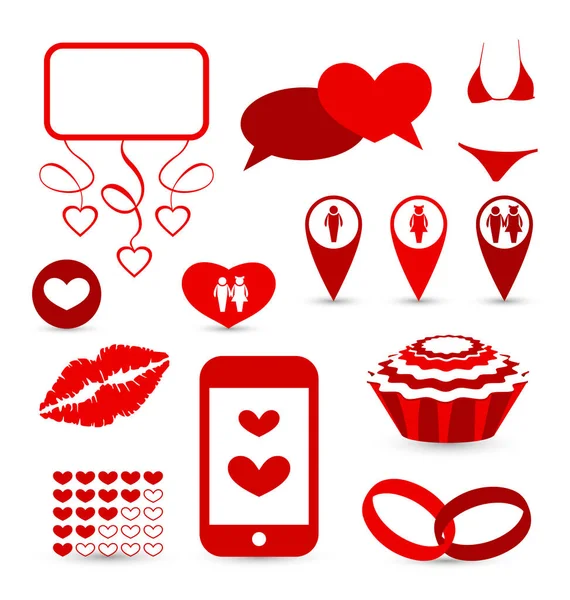 Nastavit infographic prvky pro valentine nebo svatební prezentace — Stock fotografie