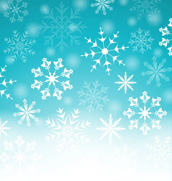 Xmas blue background with snowflakes and copy space for your tex — Stock Photo, Image