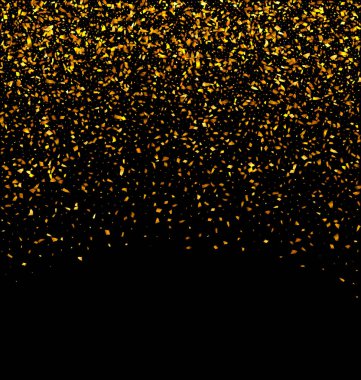 Siyah zemin üzerine altın Glitter doku