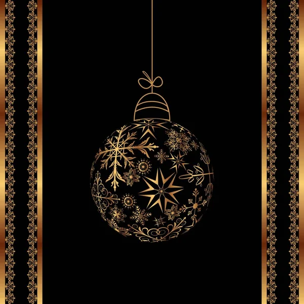 Christmas ball made of snowflakes isolated — Stock Photo, Image