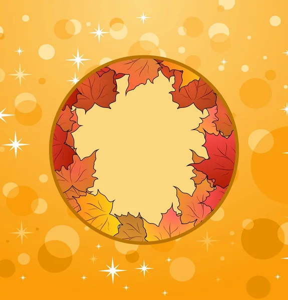 Autumn frame made in maples — Stock Photo, Image