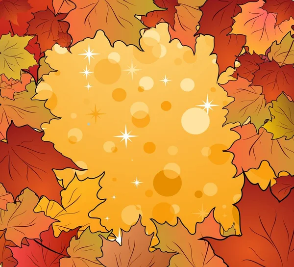 Autumn frame made in maples — Stock Photo, Image