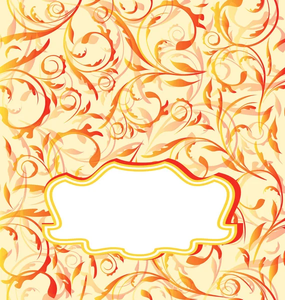Fondo naranja otoño, textura floral sin costuras —  Fotos de Stock