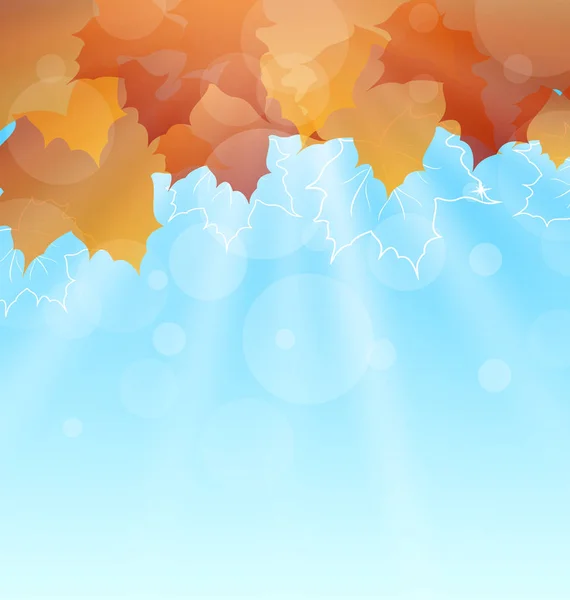 Abstrakte Herbst Hintergrund mit Blättern — Stockfoto