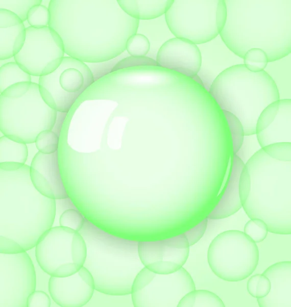 Transparenzball mit Seifenblase — Stockfoto