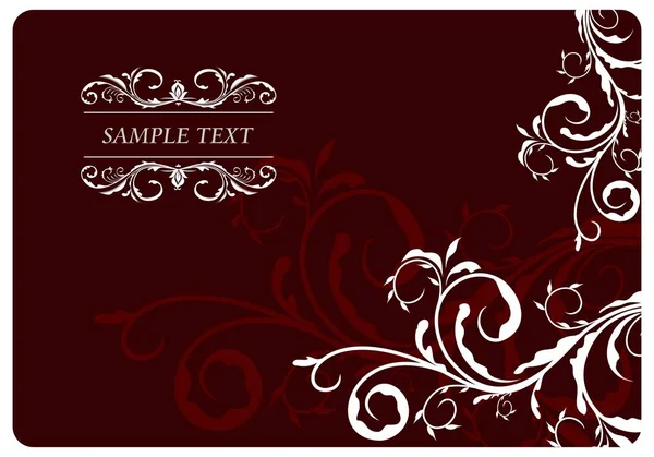 Illustration the floral red background for design card — Stock Photo, Image