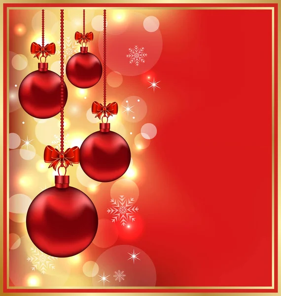 Férias fundo brilhante com bolas de Natal — Fotografia de Stock