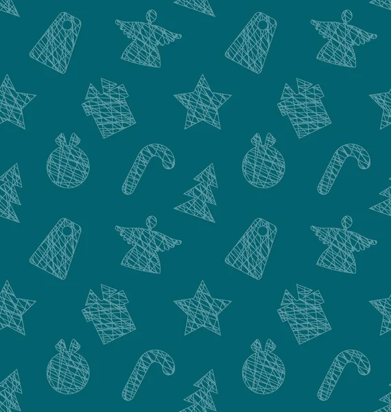 Seamless Wallpaper with Christmas Elements — Stock Photo, Image
