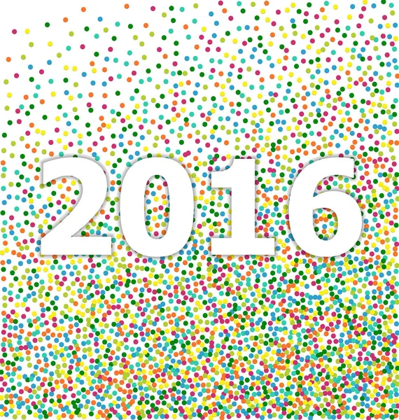 New year 2016 lettering on background confetti