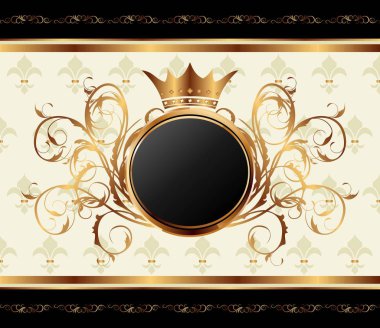 illustratie luxe vintage aluminium frame sjabloon - vector