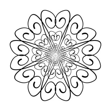 Tasarım dekoratif desen girdap illüstrasyon